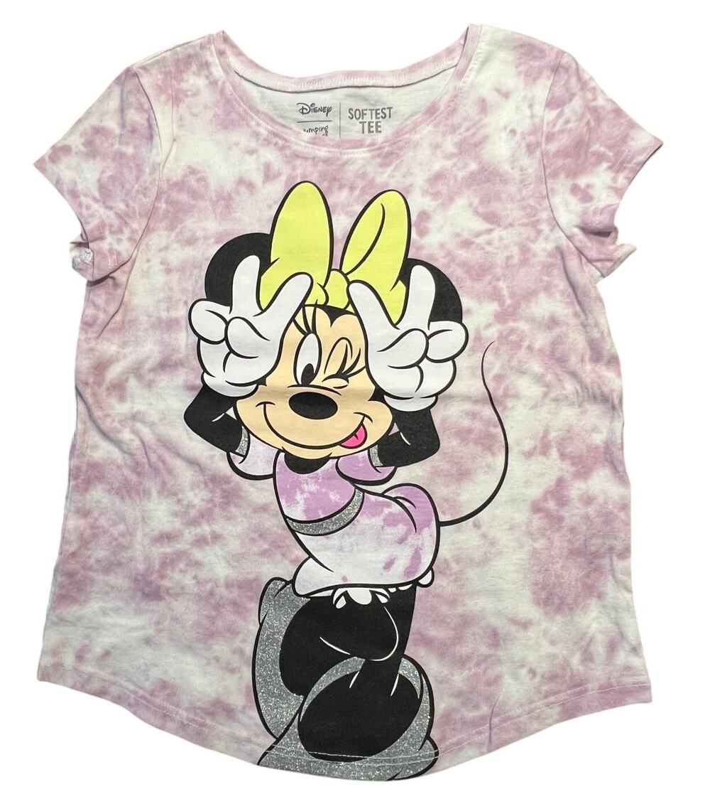 Disney Jumping Beans Minnie Softest Graphic Tee Size 4T Tie Dye